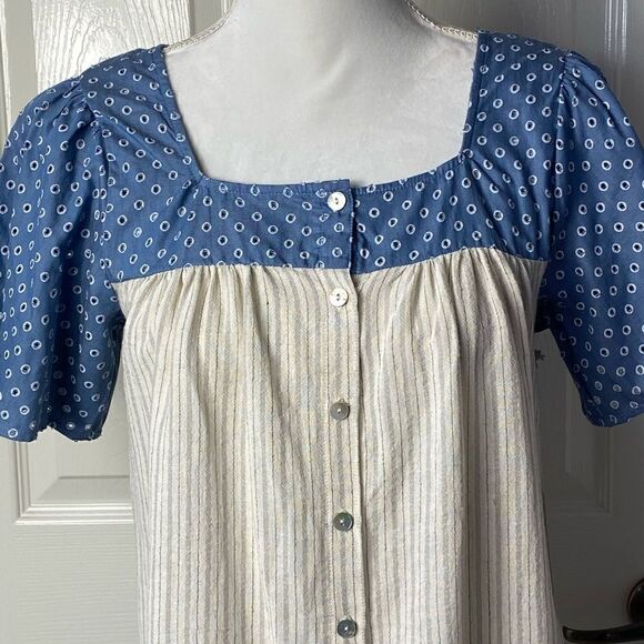 DEPT222 MEDIUM INDIGO SURF TOP NWT - Picture 7 of 9